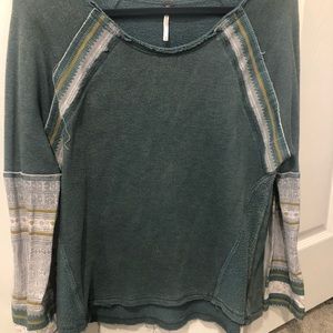 Green free people sweater